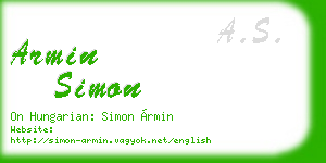 armin simon business card